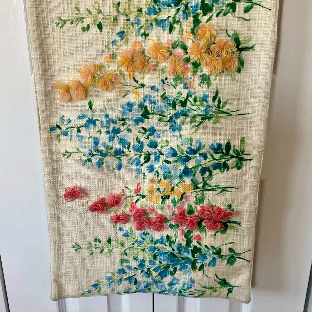 Lillian by Lillian August French Farmhouse Table Runner 14”x48” Cream Floral NEW